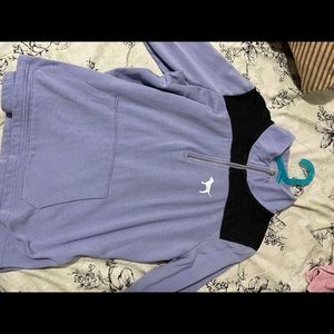 PINK lilac quarter-zip sweatshirt
